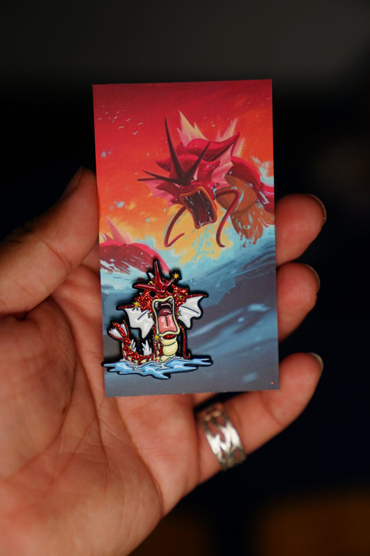 Shiny Gyarados V2 Pin🎣✨